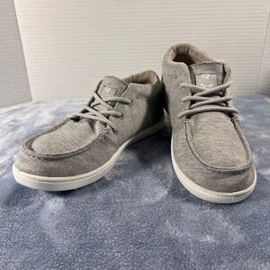 Roxy Women's Minnow Wally‎ Light Grey Lace Up Ankle Shoes Booties size 7.5